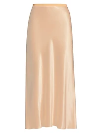 Satin Midi-Skirt