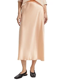 Satin Midi-Skirt