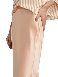 Satin Midi-Skirt