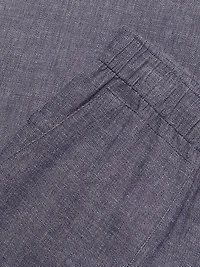 Elasticized Mid-Rise Wide-Leg Pants