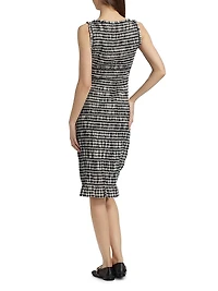 Rosella Smocked Plaid Knee-Length Dress