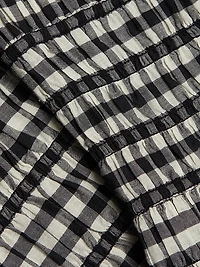 Rosella Smocked Plaid Knee-Length Dress