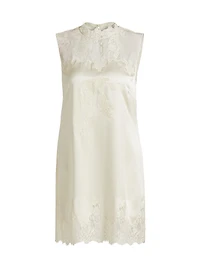 Valeria Lace & Silk Minidress