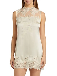 Valeria Lace & Silk Minidress