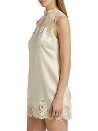 Valeria Lace & Silk Minidress