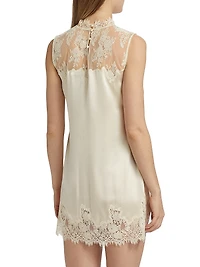 Valeria Lace & Silk Minidress