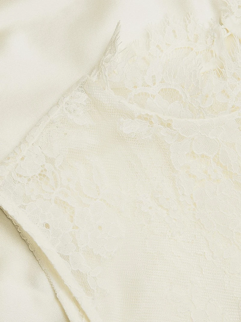 Valeria Lace & Silk Minidress