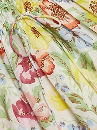 Ischia Floral Smocked Midi-Dress