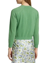 Claudine Cashmere Crewneck Button-Front Cardigan