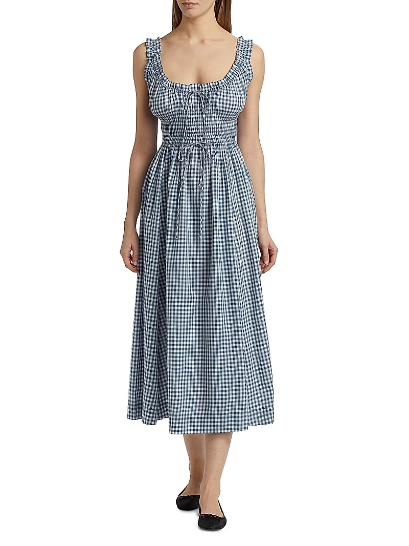 Emmaretta Gingham Midi-Dress