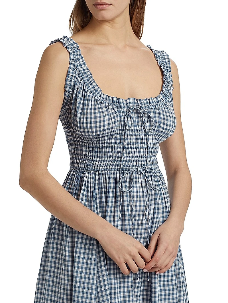 Emmaretta Gingham Midi-Dress