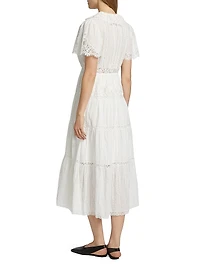 Gabriella Lace Cotton Midi-Dress