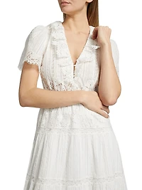 Gabriella Lace Cotton Midi-Dress