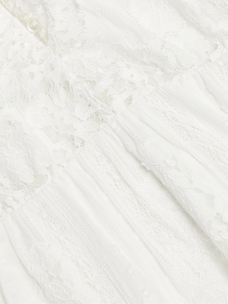 Gabriella Lace Cotton Midi-Dress