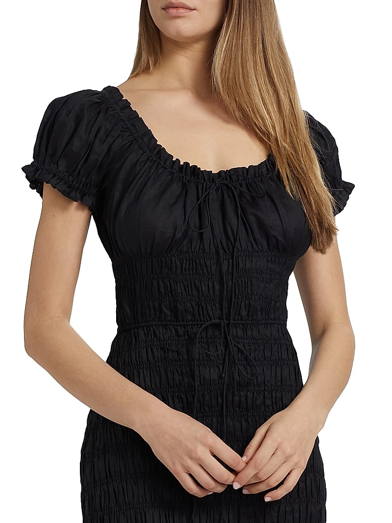 Rosalynn Tie-Waist Midi-Dress