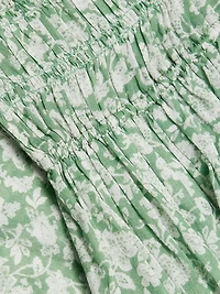 Emmaretta Floral Cotton Tie-Waist Midi Dress