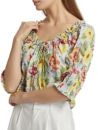Inez Floral Cotton Top