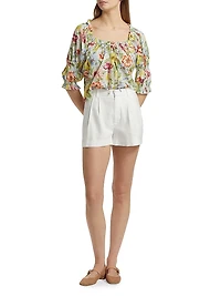 Inez Floral Cotton Top