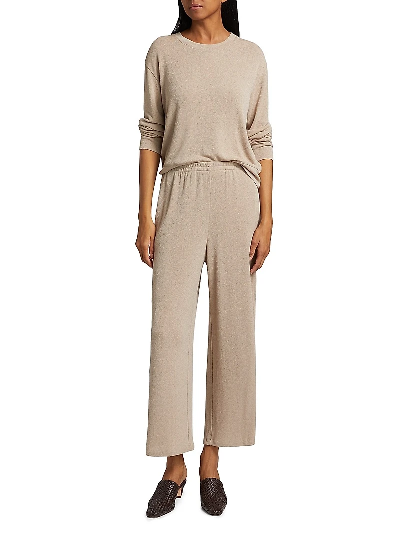 Crop Wide-Leg Lounge Pants