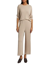 Crop Wide-Leg Lounge Pants