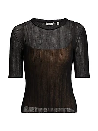 Double Layer Rib-Knit Top