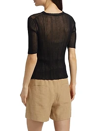 Double Layer Rib-Knit Top