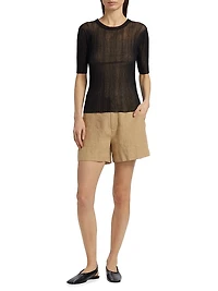 Double Layer Rib-Knit Top