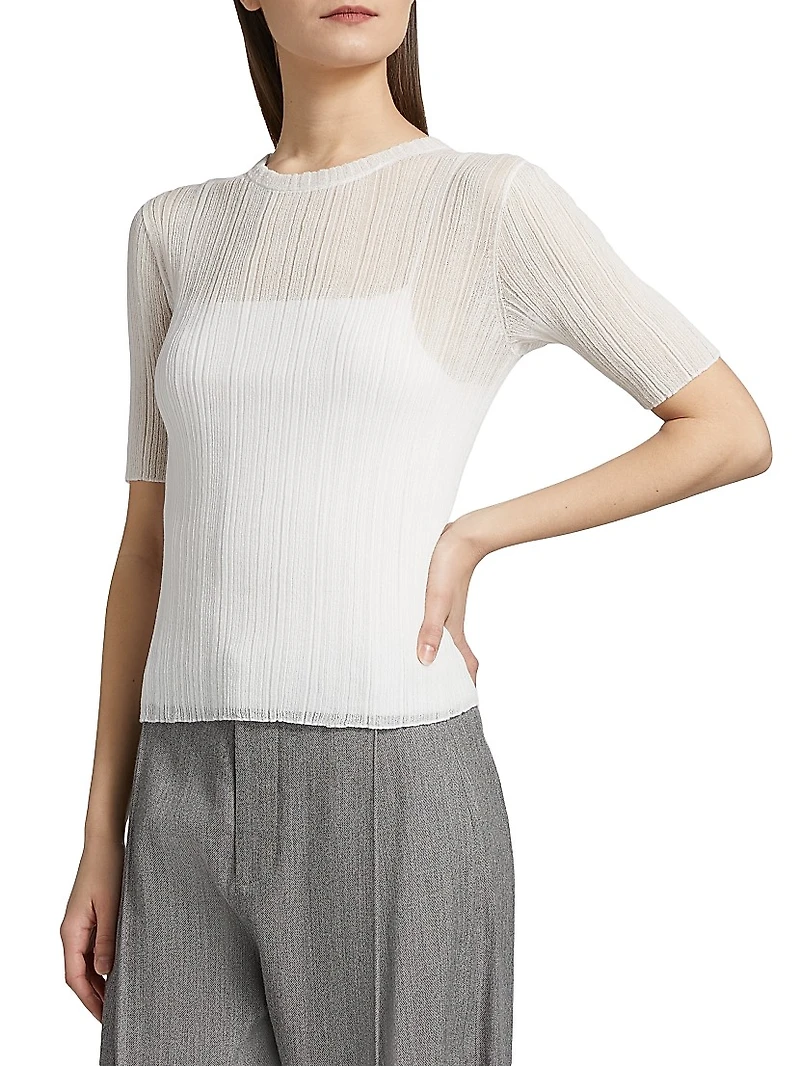 Double Layer Rib-Knit Top