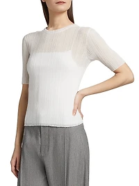 Double Layer Rib-Knit Top