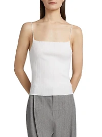 Double Layer Rib-Knit Top