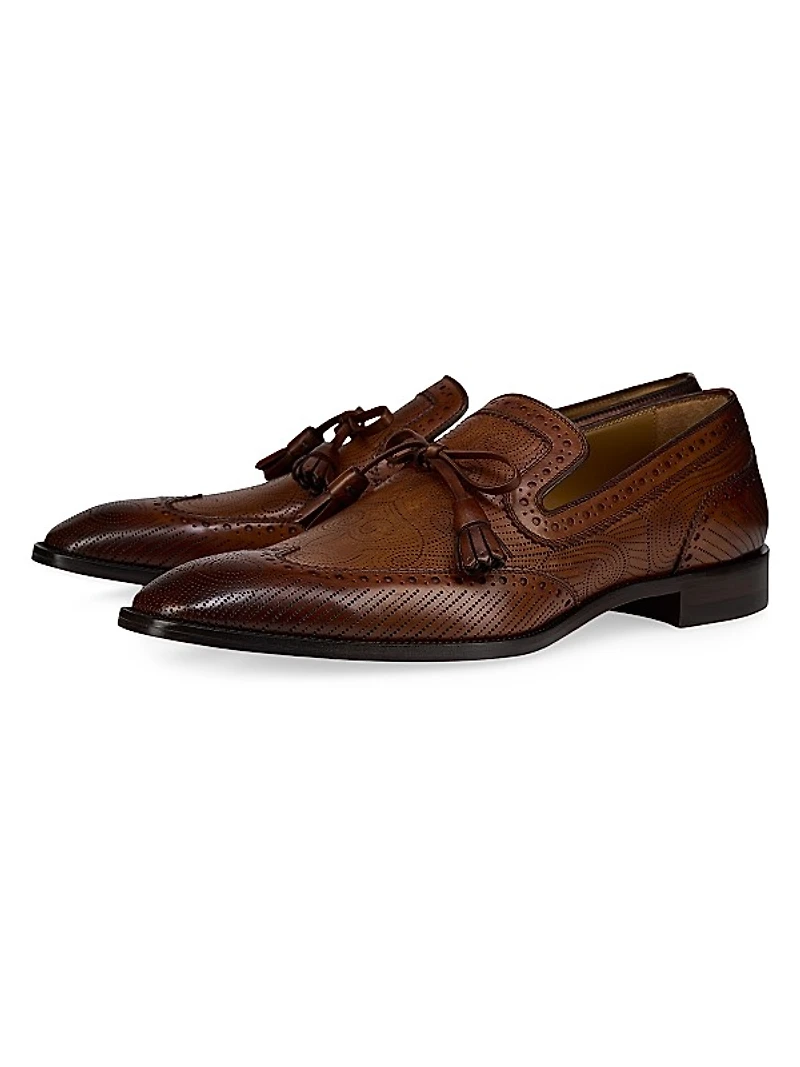 Grave Moc Patinated Leather Loafers