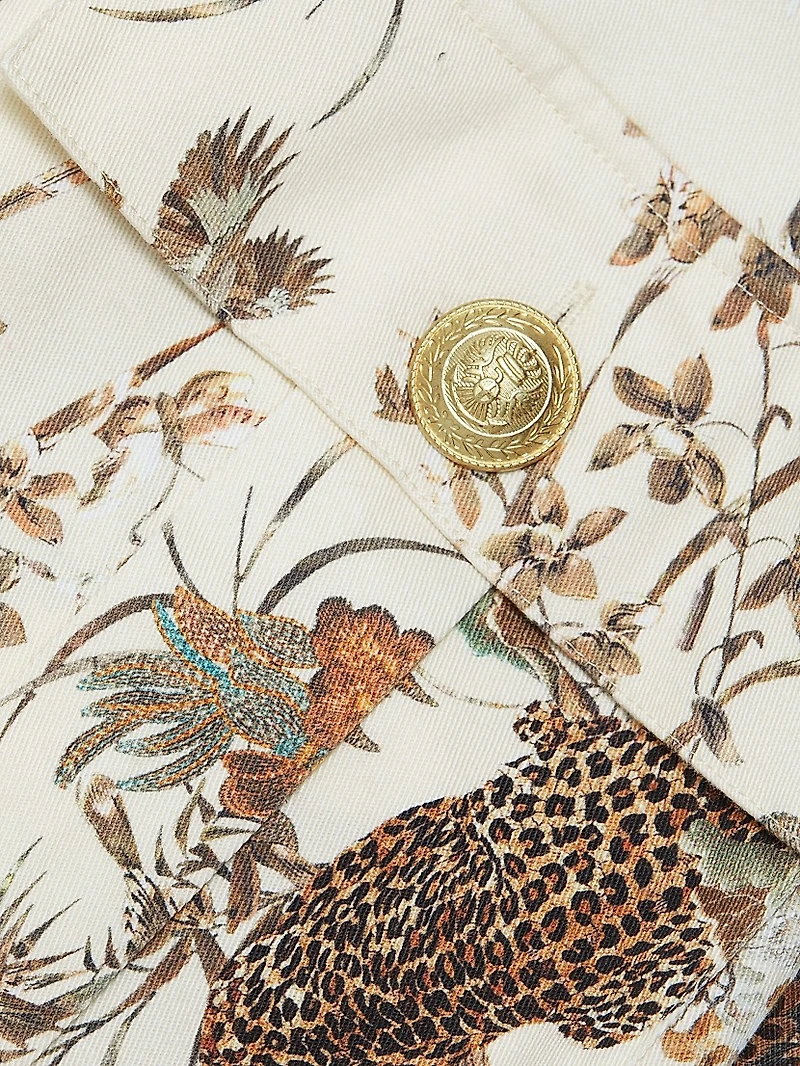 Idy Printed Stretch Cotton Belted Tank Dress