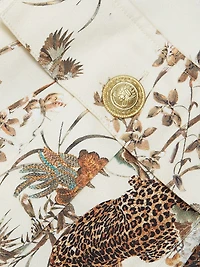 Idy Printed Stretch Cotton Belted Tank Dress