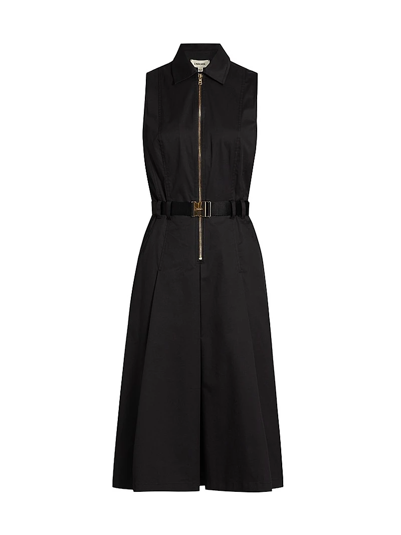 Kylo Cotton-Blend Belted Midi-Shirtdress