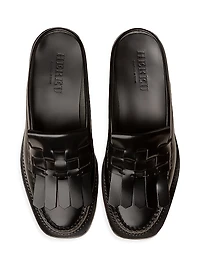 Marti Leather Loafer-Style Mules
