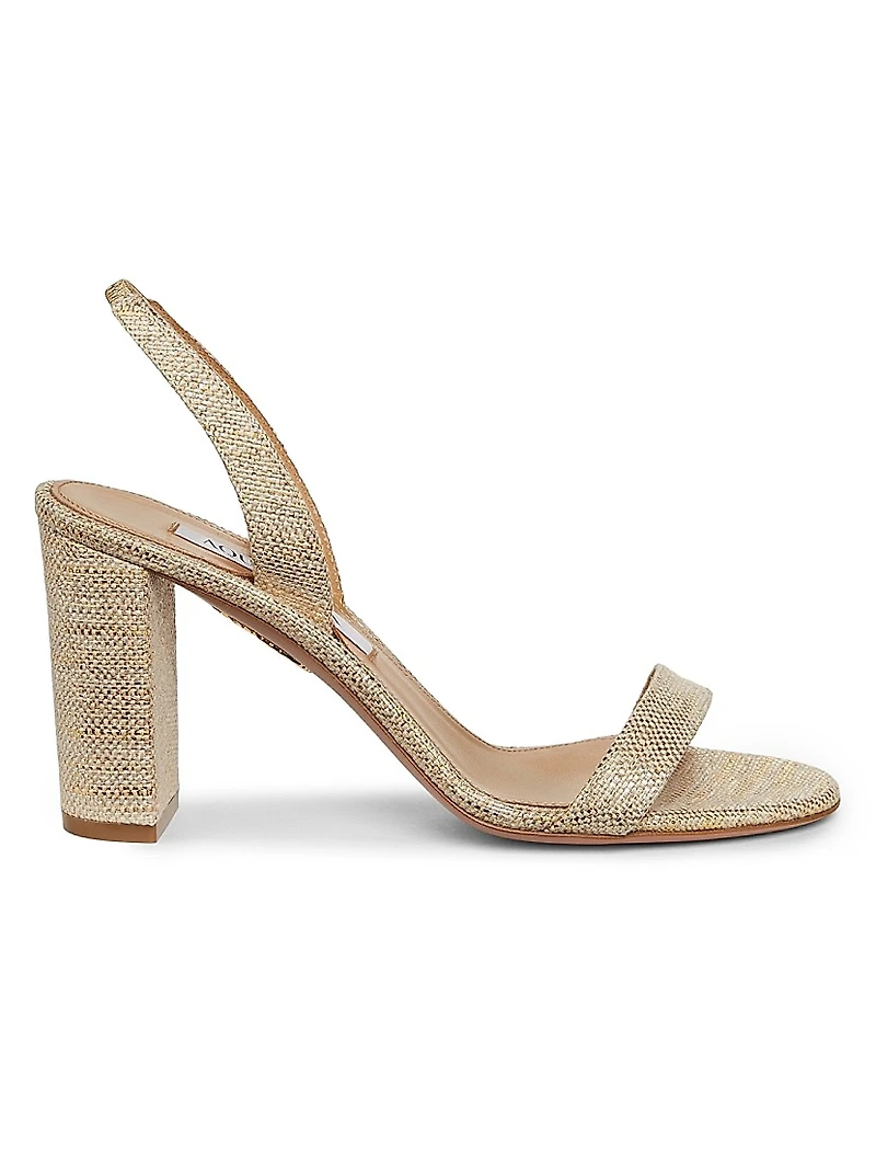 So Nude 85MM Metallic Sandals