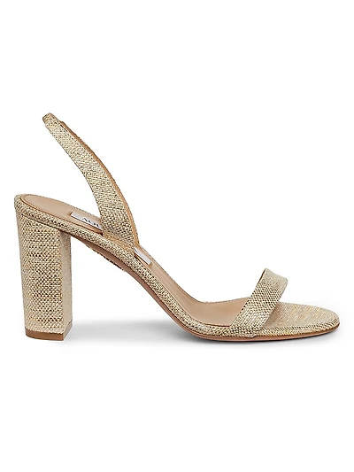 So Nude 85MM Metallic Sandals