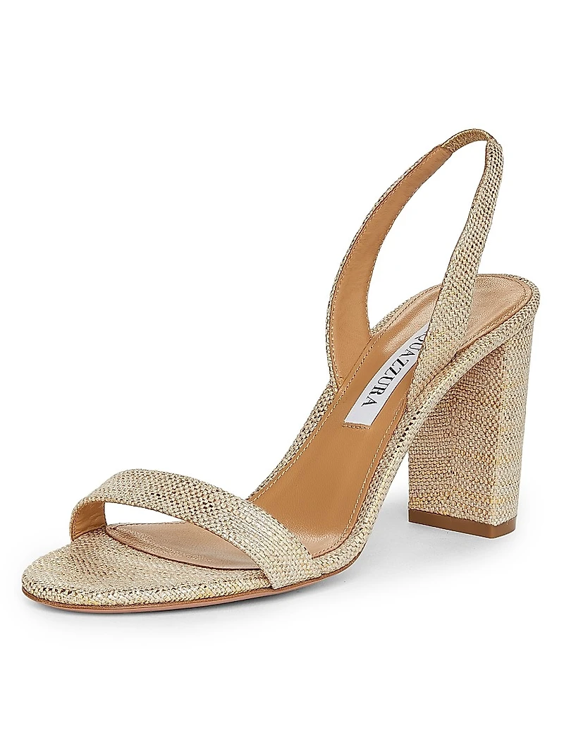 So Nude 85MM Metallic Sandals