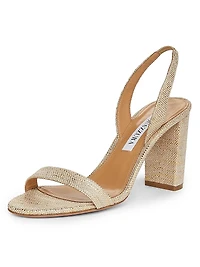 So Nude 85MM Metallic Sandals