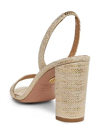 So Nude 85MM Metallic Sandals