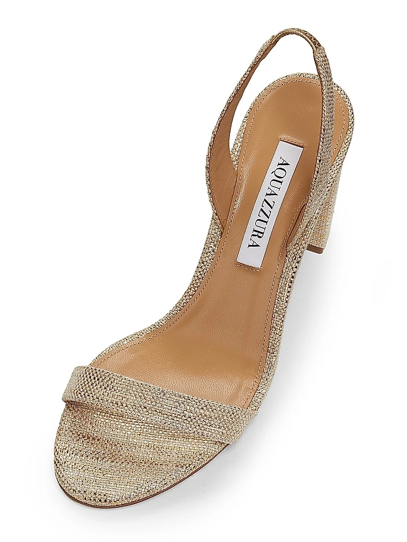 So Nude 85MM Metallic Sandals