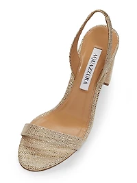 So Nude 85MM Metallic Sandals