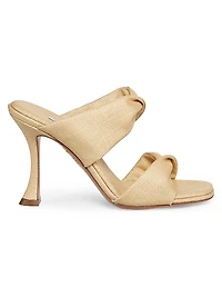 Twist 75MM Textured Leather Sandals