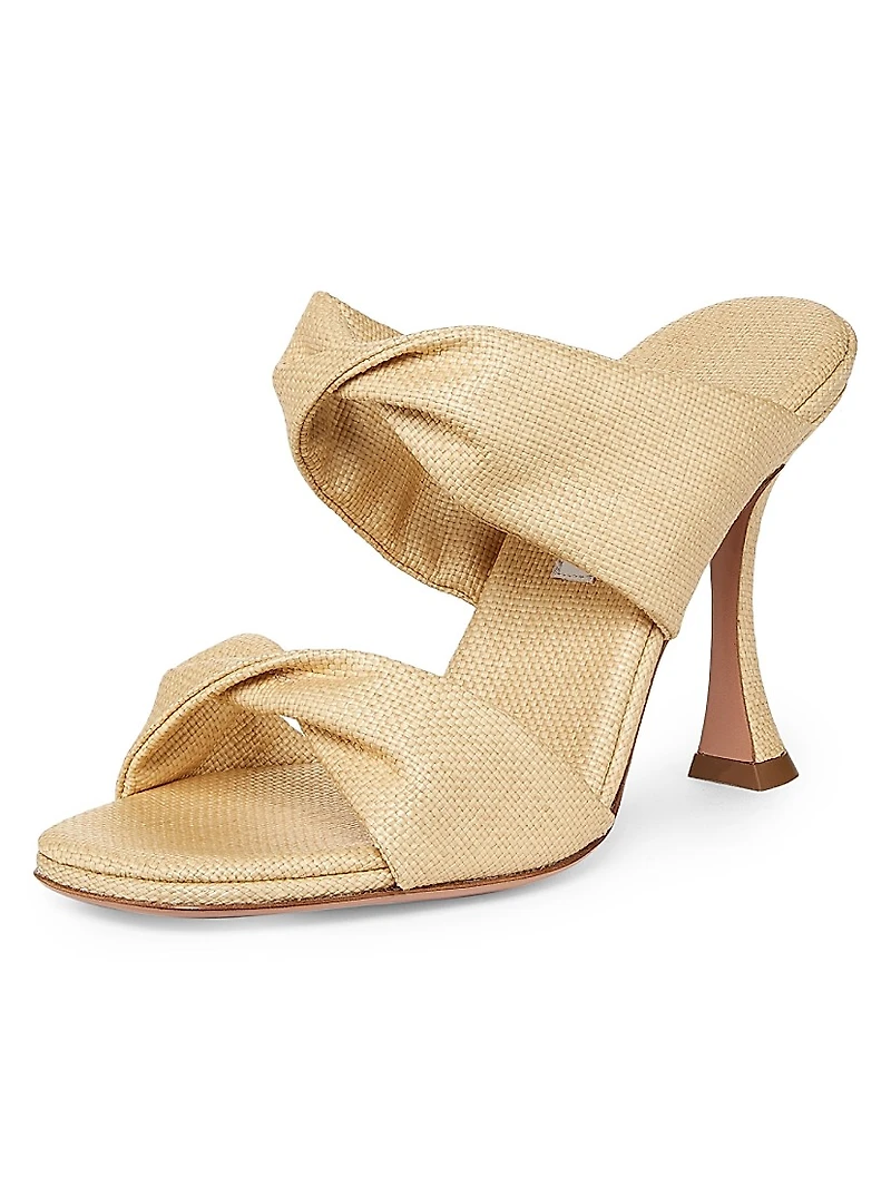 Twist 75MM Textured Leather Sandals