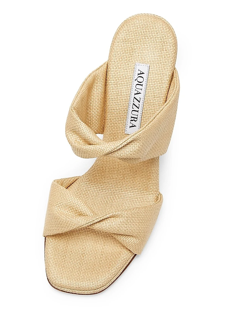 Twist 75MM Textured Leather Sandals