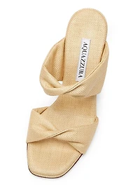 Twist 75MM Textured Leather Sandals