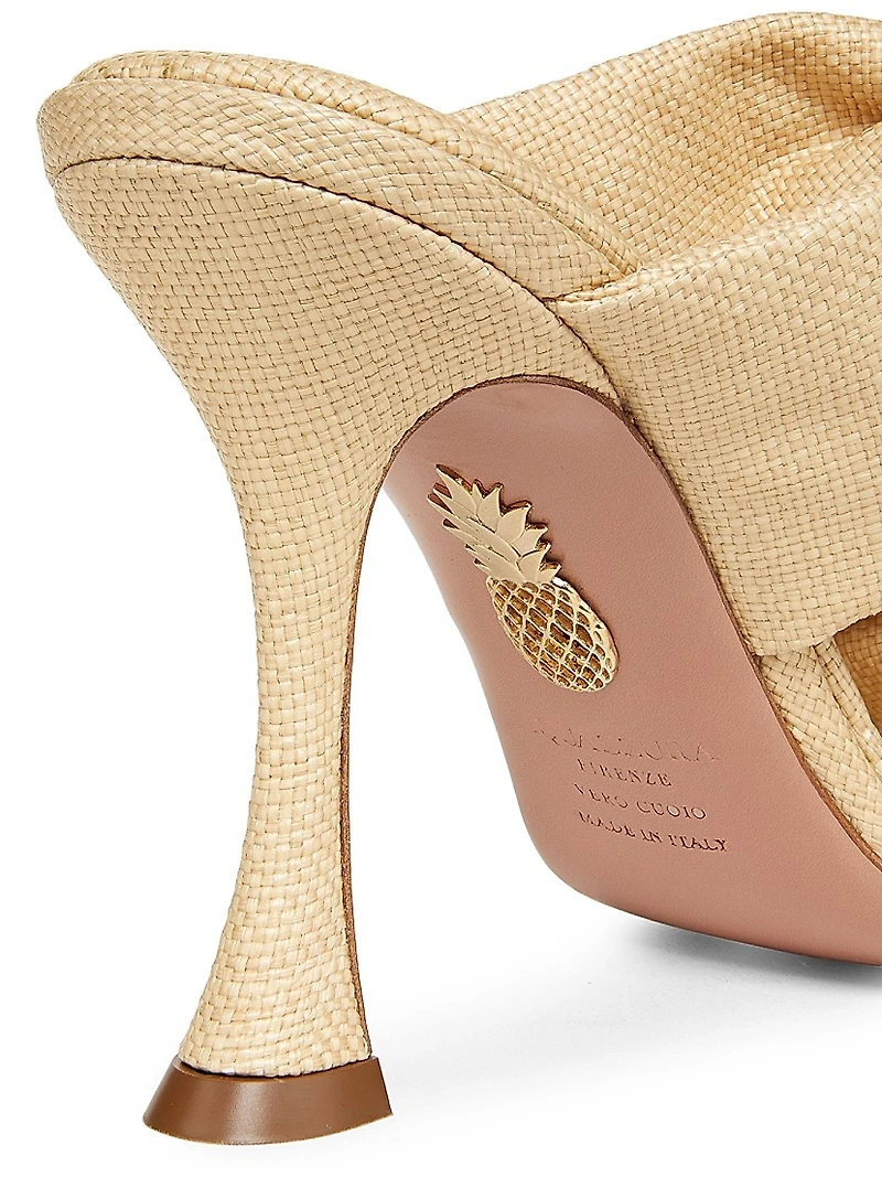 Twist 75MM Textured Leather Sandals