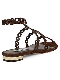 Infinity Chain Suede Sandals