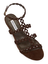 Infinity Chain Suede Sandals