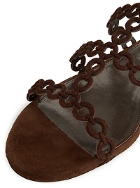Infinity Chain Suede Sandals
